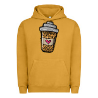 Pigment Peanut Butter leopard glitter coffee cup Urban Hoodie - Jasminsmagicworld