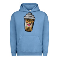 Pigment Pebble Blue leopard glitter coffee cup Urban Hoodie - Jasminsmagicworld