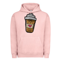 Pigment Salmon leopard glitter coffee cup Urban Hoodie - Jasminsmagicworld