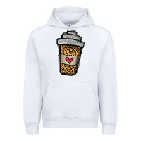 White leopard glitter coffee cup Urban Hoodie - Jasminsmagicworld