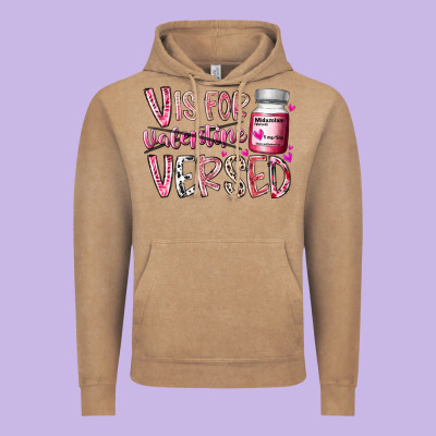 V Is For Valentine Versed Vintage Hoodie Designed By Racoondesign