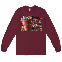 Burgundy I Run On Coffee And Christmas Cheers Long Sleeve Tee - CowhideDigitalArt