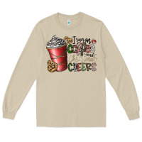 Mushroom I Run On Coffee And Christmas Cheers Long Sleeve Tee - CowhideDigitalArt