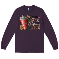 Plum I Run On Coffee And Christmas Cheers Long Sleeve Tee - CowhideDigitalArt