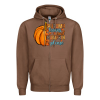 Chestnut Autumn leaves and pumpkin please Zipper Hoodie - RanaPortraitStore