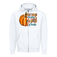 White Autumn leaves and pumpkin please Zipper Hoodie - RanaPortraitStore