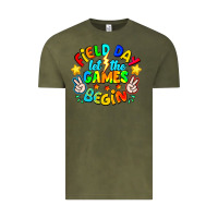 Vintage Olive Field Day Let The Games Begin Vintage Tee - CowhideDigitalArt