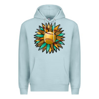 Blue Mist Softball Sunflower Premium Hoodie - Jasminsmagicworld