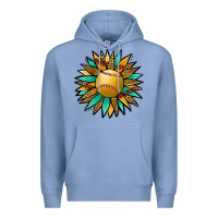 Colony Blue Softball Sunflower Premium Hoodie - Jasminsmagicworld