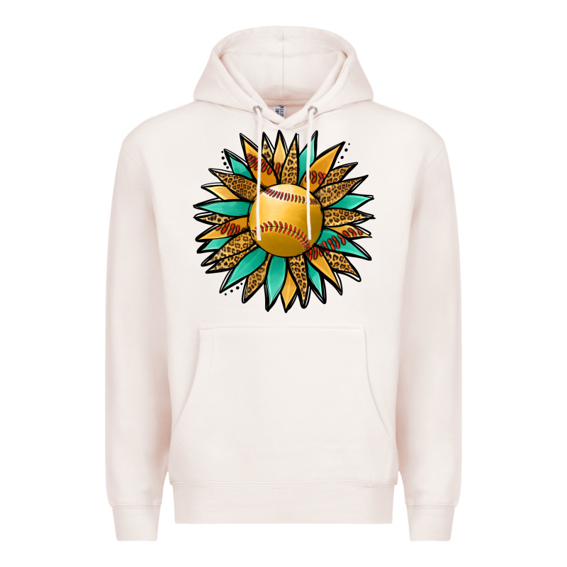 Softball Sunflower Premium Hoodie by Jasminsmagicworld | Teevron