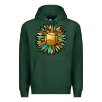 Sports Green Softball Sunflower Premium Hoodie - Jasminsmagicworld