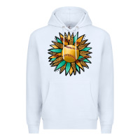 White Softball Sunflower Premium Hoodie - Jasminsmagicworld