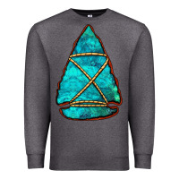 Charcoal Heather turquoise arrowhead Premium Sweatshirt - Jasminsmagicworld