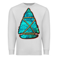 Dove Grey turquoise arrowhead Premium Sweatshirt - Jasminsmagicworld