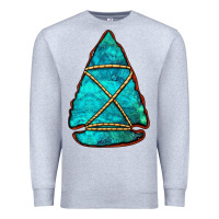 Heather Grey turquoise arrowhead Premium Sweatshirt - Jasminsmagicworld