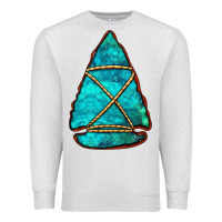 Oatmeal Heather turquoise arrowhead Premium Sweatshirt - Jasminsmagicworld