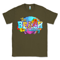 Army Green The beach is calling Classic Tee - FaDigitalArtStudio