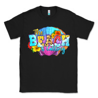 Black The beach is calling Classic Tee - FaDigitalArtStudio