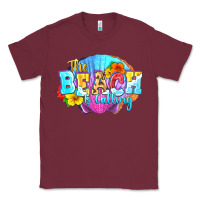 Burgundy The beach is calling Classic Tee - FaDigitalArtStudio