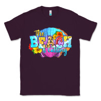 Plum The beach is calling Classic Tee - FaDigitalArtStudio