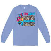 Colony Blue im just here trusting jesus Long Sleeve Tee - CowhideDigitalArt