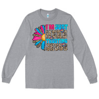 Heather Grey im just here trusting jesus Long Sleeve Tee - CowhideDigitalArt