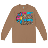 Toasted Coconut im just here trusting jesus Long Sleeve Tee - CowhideDigitalArt