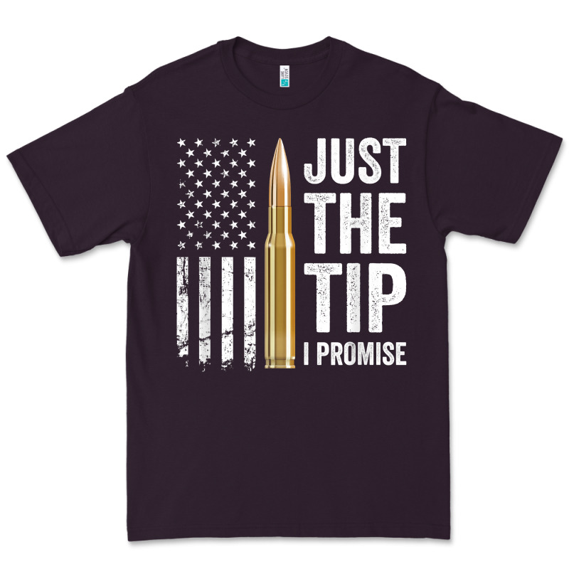 Just The Tip I Promise   Funny Gun Owner Pro Guns Usa Flag T Shirt Premium Tee by linhVisuals | Teevron