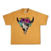 Peanut Butter cowhide bull skull Urban Heavy Tee - Jasminsmagicworld