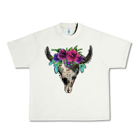 Pistachio cowhide bull skull Urban Heavy Tee - Jasminsmagicworld