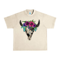 Sandshell cowhide bull skull Urban Heavy Tee - Jasminsmagicworld