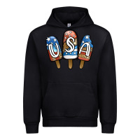 Black USA Patriotic Leopard Popsicles Urban Hoodie - Jasminsmagicworld