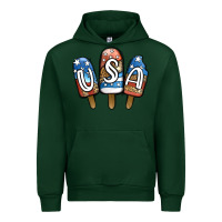 Forest Green USA Patriotic Leopard Popsicles Urban Hoodie - Jasminsmagicworld