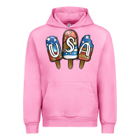 Fuchsia Pink USA Patriotic Leopard Popsicles Urban Hoodie - Jasminsmagicworld