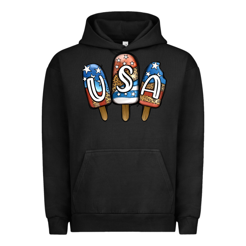 Usa Patriotic Leopard Popsicles Urban Hoodie by Jasminsmagicworld | Teevron