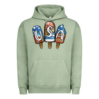 Pigment Oil Green USA Patriotic Leopard Popsicles Urban Hoodie - Jasminsmagicworld