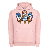 Pigment Salmon USA Patriotic Leopard Popsicles Urban Hoodie - Jasminsmagicworld