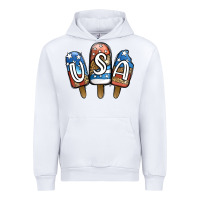 White USA Patriotic Leopard Popsicles Urban Hoodie - Jasminsmagicworld
