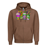 Chestnut mardi gras coffee cups Zipper Hoodie - Jasminsmagicworld