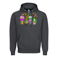 Smoke mardi gras coffee cups Zipper Hoodie - Jasminsmagicworld