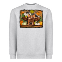 Heather Grey fall cow Heavyweight Sweatshirt - Jasminsmagicworld