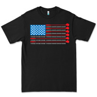 Black patriotic golf usa flag Premium Tee - linhVisuals