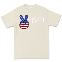 Bone peace american flag vegan Premium Tee - linhVisuals