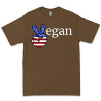 Cacao peace american flag vegan Premium Tee - linhVisuals