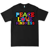 Black peace love kindness Premium Tee - linhVisuals
