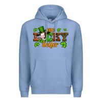 Colony Blue st patricks one lucky heifer baby cow Premium Hoodie - Artiststas