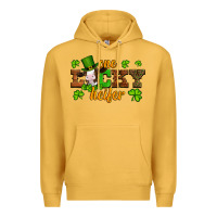 Mustard st patricks one lucky heifer baby cow Premium Hoodie - Artiststas