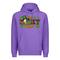 Purple st patricks one lucky heifer baby cow Premium Hoodie - Artiststas