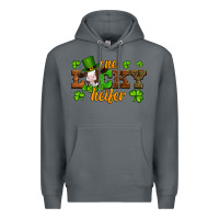 Rock st patricks one lucky heifer baby cow Premium Hoodie - Artiststas