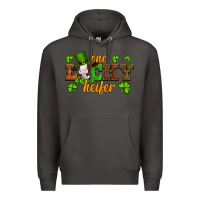 Smoke st patricks one lucky heifer baby cow Premium Hoodie - Artiststas